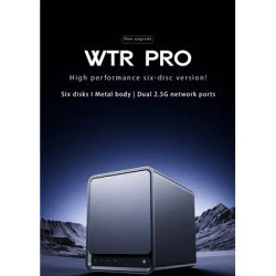 WTR Pro 6 Bay NAS Mini PC Intel Twin Lake N150 DDR4 3200MHz M.2*2 2280 NVMe 3.5 SATA x 4 2.5G LAN Desktop NAS DIY Computer