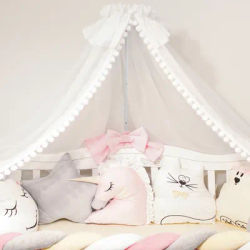 1 Set Crib Canopy Holder Mosquito Net Bracket Metal Stand Crib Mosquito Net Support Strong Steel Frame Durable Easy Install