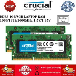 Crucial Laptop RAM ddr3 ddr3l 8gb 4gb 2gb 16GB 1866MHZ 1600mhz 1333mhz 1066mhz SODIMM Memory PC3-12800S PC3L