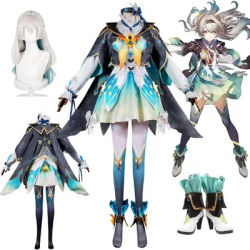 Honkai Star Rail Firefly Game Cosplay Costume Dress Uniform Wig Full Set Suits Wig Shoes Women Halloween Party Carniavl Roleplay