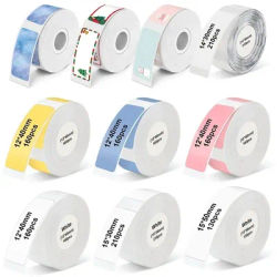 1Roll P12 P15 Thermal Label Sticker 12mm*40mm tape Compatible Phomemo D30 Q30 Marklife P11 P50 L12 DELI Q2 Labeller