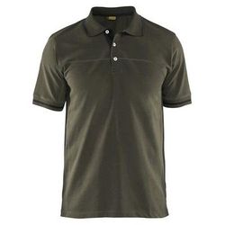 Polo Bicolore Vert Olive/noir Taille Xl - Blaklader