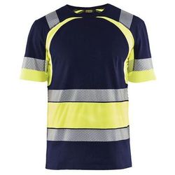 T-shirt Haute Visibilité Marine/jaune Fluorescent Taille M - Blaklader