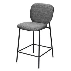 Tabouret Haut Twist - Pied Noir - Assise Grise - Meet By Paperflow