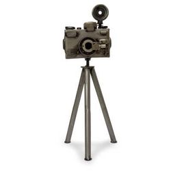 Upcycled metal sculpture, 'Rustic Camera' (large)
