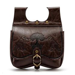 Medievale Borsello da Cintura Pirata Vichingo Elfico Costume Unisex Vichingo Halloween Carnevale Feste Performance LARP Adulti Borsa