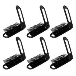 6-piece/set foldable hair brush with mirror, portable design, mini pocket massage hair brush,Special for real hair wigs