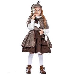 Regina delle nevi detective Costume Cosplay Abiti 5 pezzi Personaggio classico delle fiabe Cosplay Halloween for Ragazze Bambini Halloween Carnevale Mascherata