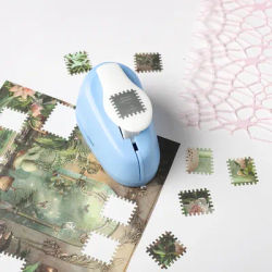 Portable Lever Action Embosser Rectangular Hole Puncher - Exquisite DIY Tool for Scrapbooking Photo Album Craft Supplies
