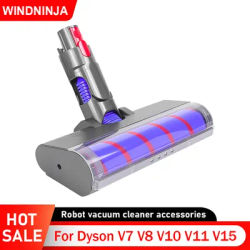 Motorhead Cleaner Head Brush For Dyson V7 V8 V10 V11 V15 Vacuum Direct Drive Cleaner Head Soft Sweeper Roller Head Floor Brush