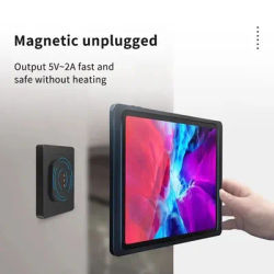 Support mural magnétique pour tablette, pour iPad, cadre de chargeur, support de prise de charge sans fil pour Samsung Android universel