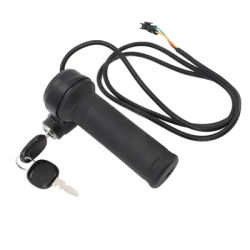 Electric Bike Throttle Grip Universal Electric Bicycle Scooter Waterproof Speed Wire Twist Throttle Grip with 2 Keys
