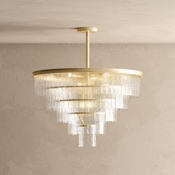 Cascade | Cascading Crystal Chandelier | Large / Warm White (3000k) | Bedroom Lighting | Living Room Lighting | MOD LIGHTING