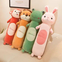 Long Bar Zoo Series Cartoon Kawaii Plush Doll Pillow, Bed And Sofa Decoration Ornament Sleeping Companion Toy To Children Gift