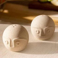 Mr. and Mrs.,'Ceramic Salt and Pepper Shakers from India'