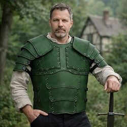 Retrò Vintage Medievale Rinascimento Armatura Vichingo Ranger Costume Unisex Fantasia Halloween Carnevale Fiera Rinascimentale LARP Adulti Armatura per spalle Guardia del torace