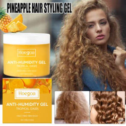 Curl Defining Hair Gel With Pineapple Extract Strong Humidity Resistant Hold For Wavy Curly Hair Adds Shine & Bounce