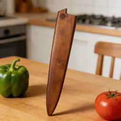 Gaine de couteau en bois, étui de couteau de cuisine multifonction, couvercle de protection en bois, couteau à trancher, articles de cuisine, outil de cuisine