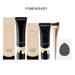 FOREVERKEY Liquid Foundation Brush Kit Moisturizing Light Thin Oil Control Dry Skin Oil Mixing High Concealer Lasting Makeup