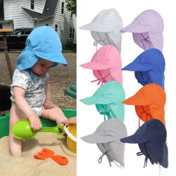 Chapeau de soleil de Protection UV pour garçons et filles, unisexe, nouveau-né, enfant en bas âge, bébé, plage d'été, chapeaux de pêcheur, chapeau seau en Polyester pour l'extérieur