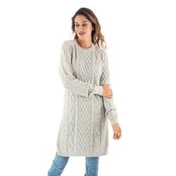 Long Lines in Natural,'Baby Alpaca Neutral Tunic Sweater Dress'