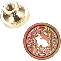 Bunny Wax Seal Stamp Head Replacement Rabbit Removable Sealing Brass Stamp Head Olny for Easter Envelopes Invitations
