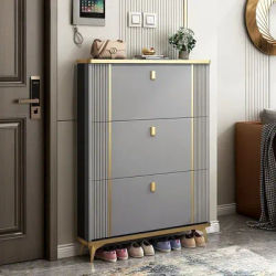 Light luxury ultra-thin tipping bucket shoe cabinet Large capacity entrance cabinet at the door of the home Simple modern