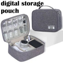 Sac de rangement pour câbles, étanche, organiseur électronique numérique portable, sac de rangement pour câbles USB, chargeurs et prises, organiseur de câbles de voyage