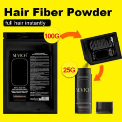 Sevich 10 Colors Hair Building Fibers 100g+25g Professional Hair Fiber Powder Natural Thickening Hair Anti-loss Fiber Products