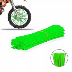 72 pezzi 24 cm copriraggi universali per moto da cross, kit di protezione per raggi per cerchi di moto, per bici da motocross