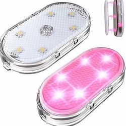1 confezione di luci LED per interni auto senza fili, luci colorate per interni auto con 6 perline LED luminose, luce notturna a LED portatile ricaricabile tramite USB per interni auto, ideale per la decorazione dell'auto.
