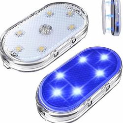 1 confezione di luci LED per interni auto senza fili, luci colorate per interni auto con 6 perline LED luminose, luce notturna a LED portatile ricaricabile tramite USB per interni auto, ideale per la decorazione dell'auto.