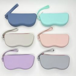 2 pezzi di borsa per occhiali in silicone, borsa portatile per occhiali da sole, scatola per occhiali da sole, borsa in silicone per occhiali, colore casuale