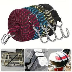 4 cinghie elastiche multifunzionali per bagagli, cinghie per imballaggio bagagli, cinture per bagagli, corde elastiche piatte, adatte per fissare merci e bagagli su camion, motociclette, biciclette,