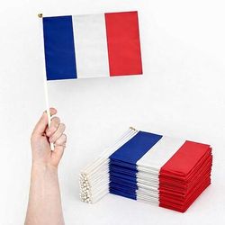 Partita mondiale di calcio 2026 Bandiera portatile France Ventilatori Cosplay Bambini Adulti Unisex Mascherata Feste Partita di calcio Costumi di Halloween facili Vestirsi