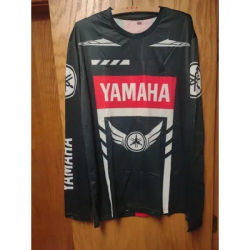 2026 Summer New Retro Yamaha Fashion Casual Long Sleeved Cycling Suit Men Racing Oversized Breathable Quick Drying Sports Shirt