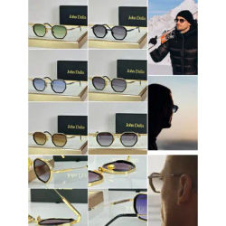 Lunettes de soleil vintage pour femmes JOHN DALIA JD Keaton, monture en alliage rétro en acétate, lunettes de soleil polarisées de luxe pour femmes avec boîte