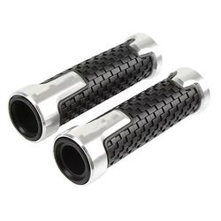 Manopole per moto da 7/8, universali, antiscivolo, in alluminio CNC, gomma, per manubrio di scooter e moto sportive, terminali ergonomici per manubrio comfort, 1 paio