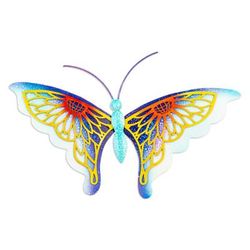 Multicolor Mariposa,'Handcrafted Multicolor Steel Wall Art from Mexico'