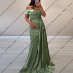 Robes de Demoiselle d'Honneur Vert Sauge Coupe Sirène Épaules Dénudées 2026 pour Mariage et Soirée – Vestidos Elegantes Para Fiesta De Gala