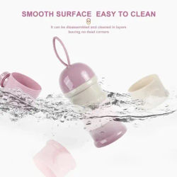 HOMFISH 4Layer Bear Style Portable Milk Powder Box Multiple Openings Infant Baby Food Storag Box Toddle Snack Container
