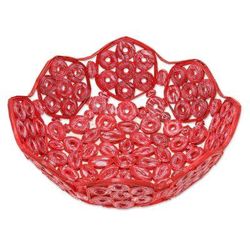 Red Garden,'Handcrafted Recycled Paper Basket from India'