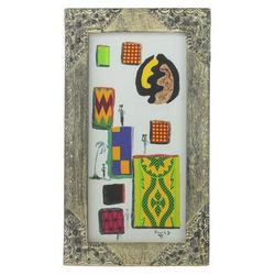 Silent Walk,'White Abstract Acrylic on Painting with Gye Nyame Symbol'