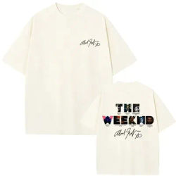 T-shirt graphique avec couverture d'album musical du rappeur The Weeknd, pour hommes et femmes, mode hip-hop, t-shirt surdimensionné, t-shirt décontracté en coton rétro pour homme