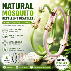 Plant Essential Oil Mosquito Repellent Wristband, Mother and Baby Grade Skin Friendly Silicone Tape, Outdoor Mosquito Prevention