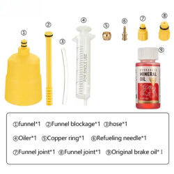 Bike Brake Bleed Kit for Shimano Hydraulic Disc Brakes Mineral Oil Cycling Brake Fluid Bleeder Tool Set Bicycle Repair Bleeding