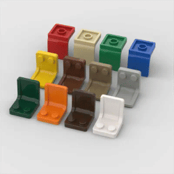 10PCS 4079 2x2 Chairs Seats Building Blocks Figures Compatible Parts Bricks Particle Idea DIY Toys Children Birthday Gifts