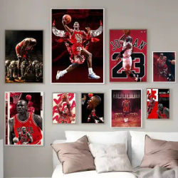 1PC M-Michael J-Jordan Poster HD art sticky wall waterproof home living room bedroom bar aesthetic decoration