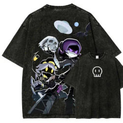 MURDER DRONES Washed T shirt New Model Anime Lover T-shirt Oversized Year round clothing Unisex Y2k Short Sleeves high quality