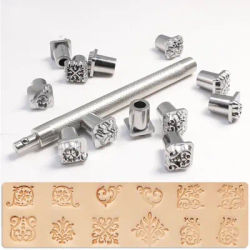 Stamps for Embossing Leather Tools Handmade DIY Craft Work Zodiac Grass Constellation Animal Mold Stamps Set Metal Stamping Tool